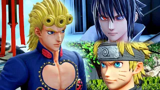 Giorno gets his Battle Power tested against Sasuke, Naruto & Luffy !