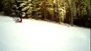 Страшное лыжное падение