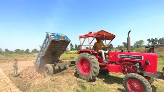 Mahindra 575 di XP PLUS Tractor Fully Loading Waste Bricks | tractor videos