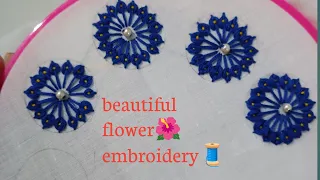 Easy and Beautiful Flower🌺Hand  Embroidery/flower/hand embroidery
