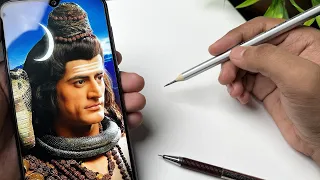 How to draw lord shiva, Mahadev drawing,  Step by step