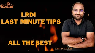 Last Minute Tips I LRDI  SECTION I CAT 2022 I ALL THE BEST