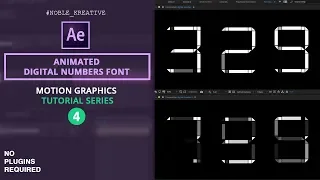 Animated Digital Numbers Font in After Effects  | No Plugin Required