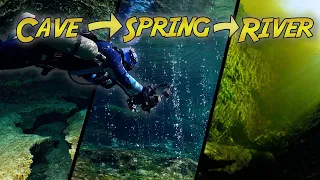 Diving a high-flow cave!  The Devil's Spring system at Ginnie Springs in Florida!