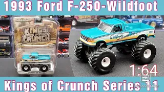 Wildfoot-1993 Ford F-250 Monster Truck, GreenLight Kings of Crunch Series 11 Review