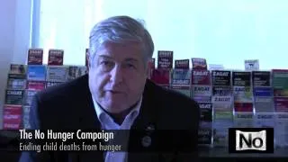 Tim Zagat endorsing the No Hunger Campaign