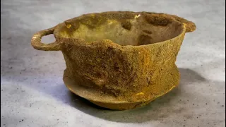 Extremely Rusty and Destroyed Pot Restoration