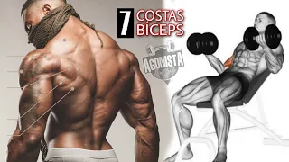 7 Exercícios Treino Completo de Costas e Biceps