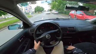 2001 VW Golf 4 IV 1.6 Petrol POV Onboard City Drive