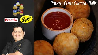 Venkatesh Bhat makes Potato corn cheese ball | evening snacks | favourite starter