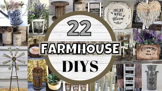 TOP 22 FARMHOUSE DIYS/New Dollar Tree High End Farmhouse Home Decor/Hot Humble Pie DIY