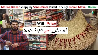 Meena Bazaar Shopping Sanasafinaz Bridal Lehenga Indian Maxi - Fancy Dresses Home Delivery Available