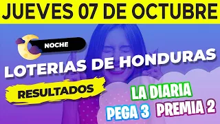 Sorteo 9PM Loto Honduras, La Diaria, Pega 3, Premia 2, Jueves 7 de Octubre del 2021 | Ganador 😱🤑💰💵