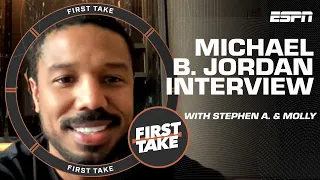 Michael B. Jordan talks Knicks, Giants, Super Bowl LVIII, HBCUs & more! 🎤 | First Take