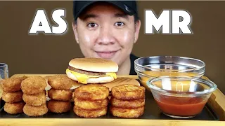 ASMR MUKBANG CHEESEBURGER & HASH BROWNS & CHICKEN NUGGETS WITH CHEESE DIP | EATING SOUNDS