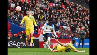 England 2-0 Ukraine as Bukayo Saka scores and assists Harry Kane in EURO 2024 Qualifiers