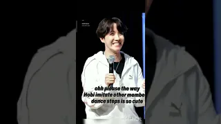 the way hobi imitate other members dance steps is just so cute