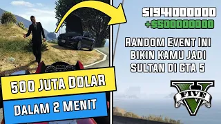 CARA MENDAPATKAN UANG 500 JUTA DOLAR DI GTA 5 HANYA DALAM 2 MENIT - Rahasia Mendapatkan Uang GTA 5