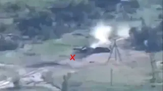 Russian T-90 Tank Runs Over Mine And Gets Hit By ATGM