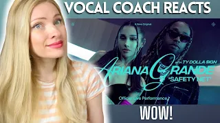 Vocal Coach/Musician Reacts: Ariana Grande-safety net ft. Ty Dolla $ign (Official Live Performance)