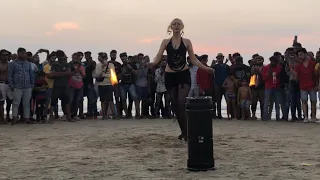 russian ldki ka live dance || Arambol 🏖️⛱️ 🌊 #goa #beach #russian #viral #dance #music #youtube