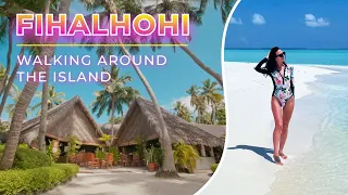 FIHALHOHI MALDIVES | WALKING AROUND THE ISLAND | JUNE 2022 | beach, food and nature
