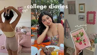 COLLEGE DIARIES | fun days, painting, grocery day 🍓💐