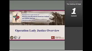 Operation Lady Justice | Virtual Listening Session with BIA Eastern Region Tribes, Session 1