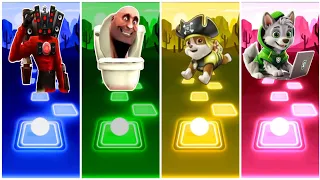 Speaker Man 🆚 Toilet Monster 🆚 Paw Patrol Rubble 🆚 Rocky Tiles Hop Gaming