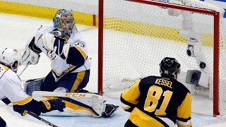 Penguins chase Rinne to beat Predators & take 2-0 series lead