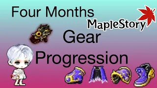 Maplestory: 4 Month Gear Progression (Reg Server w/ $)