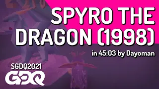 Spyro the Dragon (1998) by Dayoman in 45:03 - Summer Games Done Quick 2021 Online