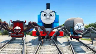 Thomas The Train vs Spider Train vs Choo Choo Charles scary toy train