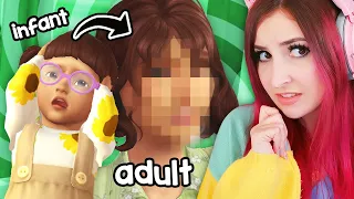 i tried the INFANT to adult challenge in sims 4