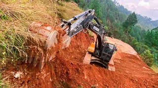 Excavator Builds Perfect Mountain Road | Excavator Working Video | Excavator Planet