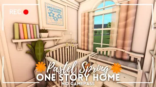 [roblox bloxburg] one story spring pastel home ⛅️┊ no gamepass ┊ part 2 ┊ ꒰ tour & speedbuild ꒱