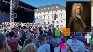 HALLELUJAH aus dem Oratorium "Messiah"  --  Begeisterung pur auf dem Marktplatz in Karlsruhe