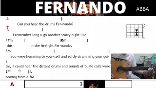 Fernando - ABBA - Guitar Chords and Lyrics @TeacherBob