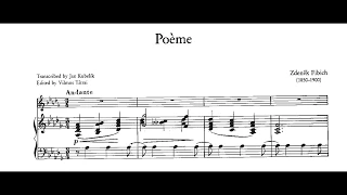 Zdenek Fibich: Poem with Sheet Music (violin+piano)