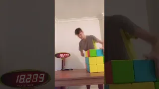 giant 35CM 3x3x3 cube solved in 39 seconds!