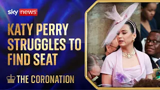 King's Coronation: Katy Perry struggles to find her seat at Westminster Abbey