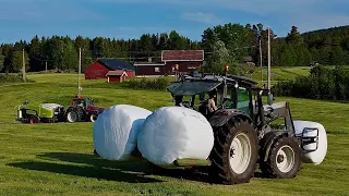 Valtra N 121 & T191 with Claas rollant 455 uniwrap