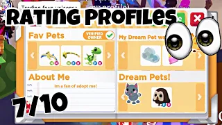 Rating Players New Profiles in Adopt me! l Profile Ideas & Trading l Does it help with trading?