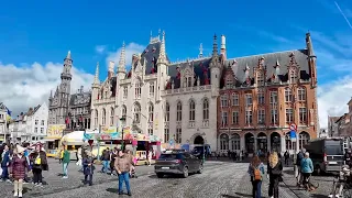 [4K]Bruges, Belgium - Walking & Canal Boat Tour