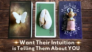 What is their INTUITION ✨trying to tell them ABOUT YOU 🙈🎧🫶 Pick a Card Tarot Love Reading