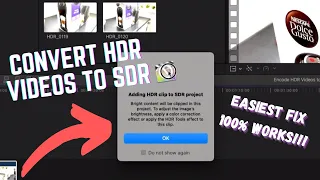 CONVERT HDR VIDEOS TO SDR USING MacOS EASIEST FIX!! | Editing iPhone 12 HDR Videos in FCP X