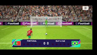 Exciting penalties Brazil vs Portugal | PES 2021 | how to win penalties.