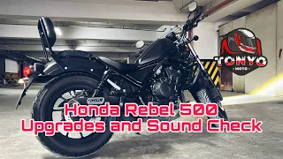 Honda Rebel 500 Upgrades and Sound Check!