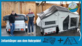 Zelt + Anhänger = Zeltanhänger von CAMPWERK - Camping auf kleiner Fläche - Aufbau und Erläuterung