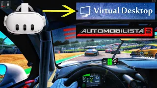 Trying Virtual Desktop with the QUEST 3 in Automobilista 2 for the First Time - Wireless Sim Racing?